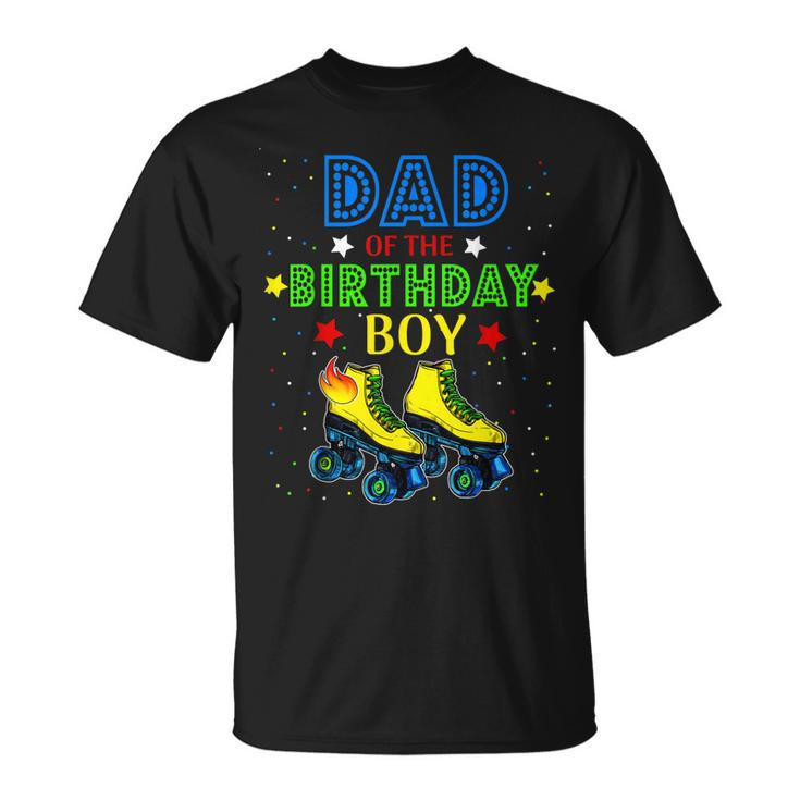 Dad Birthday Rolling Skate Birthday Family Party T-shirt