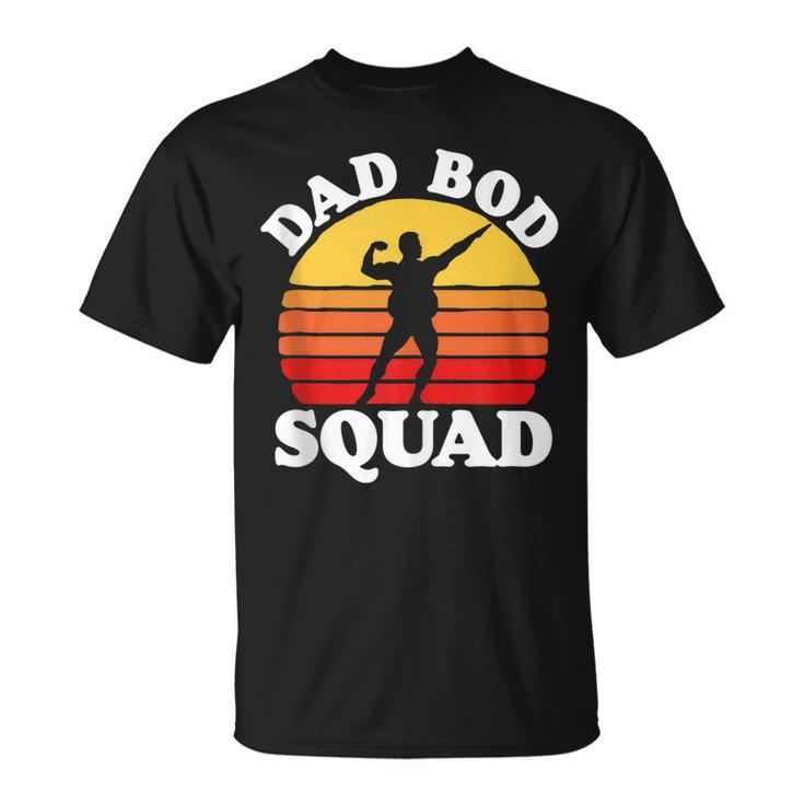 Dad Bod Squad Posing Fathers Day Vintage Sunset 80S V2 T-Shirt