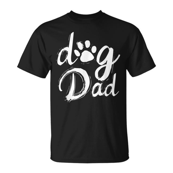 Dad Dog Paw Vintage Dog Dad T-Shirt