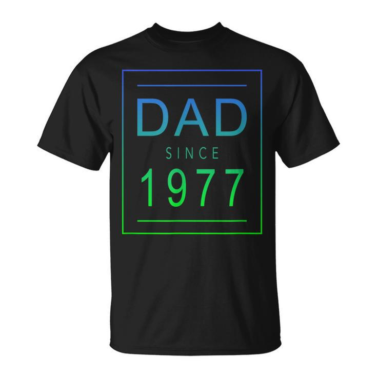 Dad Since   1977   77   Aesthetic Promoted To Daddy   Father  Bbjzzqj Unisex T-Shirt