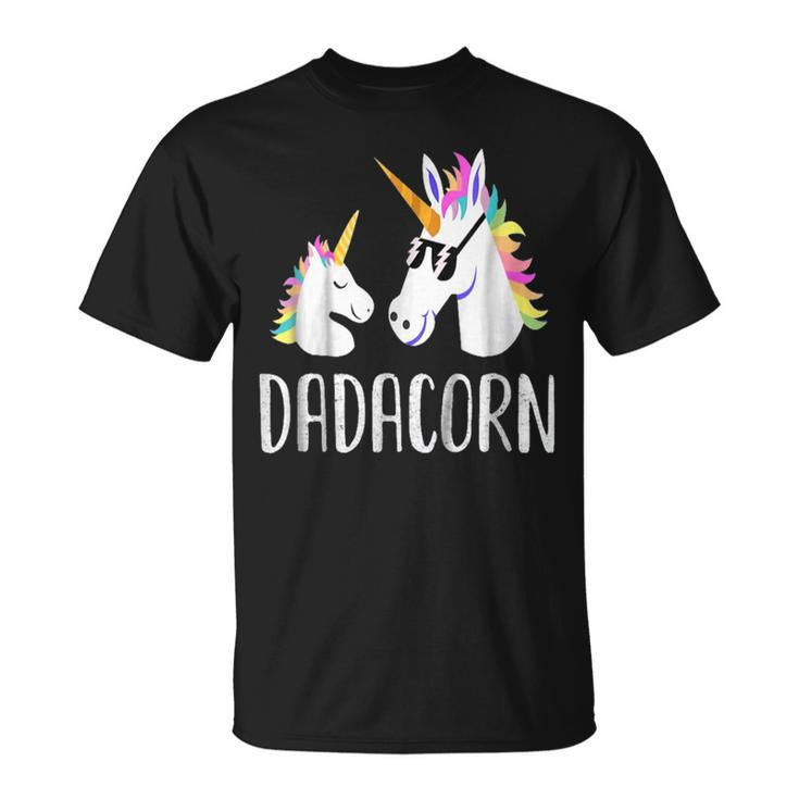 Dadacorn Unicorn Dad And Baby Fathers Day  V4 Unisex T-Shirt
