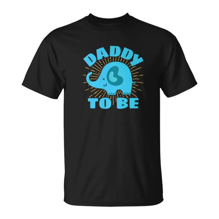 Daddy To Be Elephant Blue Gender Reveal Baby Shower T-shirt