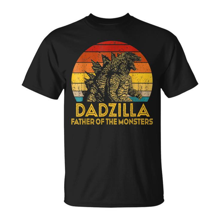 Mens Dadzilla Father Of The Monsters Vintage Fathers Day For Dad T-Shirt