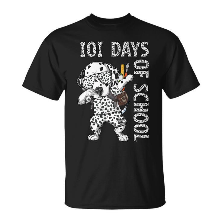Dalmatian Funny Dog Dabbing 101 Days Of School Dalmatian Dog Teachers Kids 66 Dalmatian Lover Unisex T-Shirt