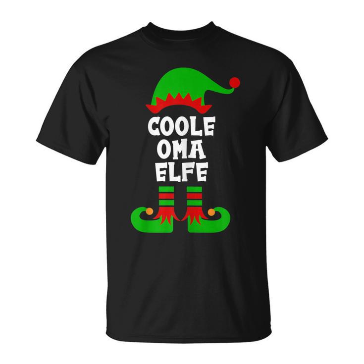 Damen Coole Oma Elfe Partnerlook Familien Outfit Weihnachten T-Shirt