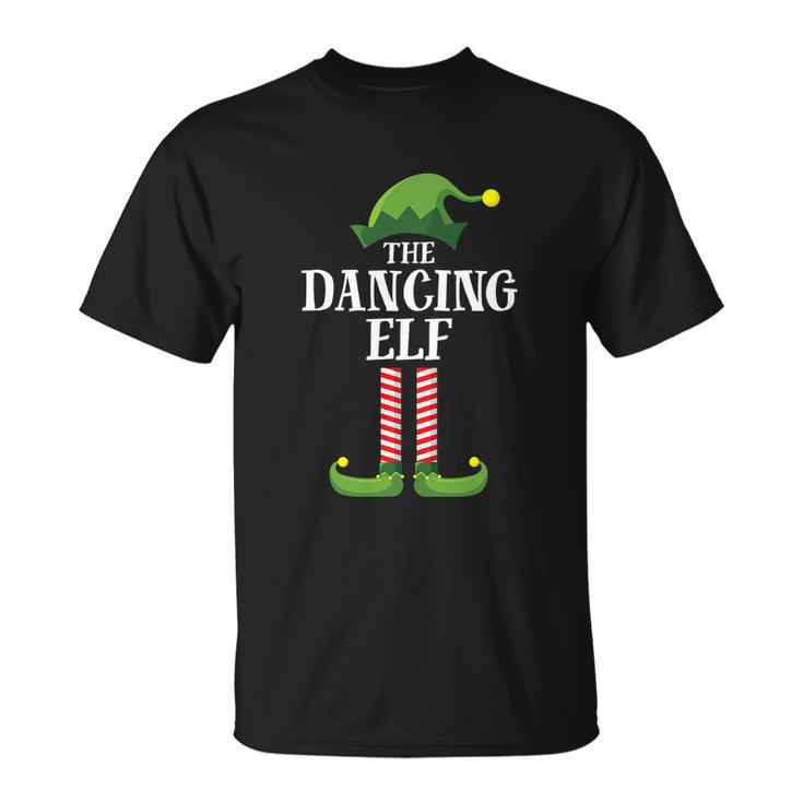 Dancing Elf Matching Family Group Christmas Party Pajama Unisex T-Shirt