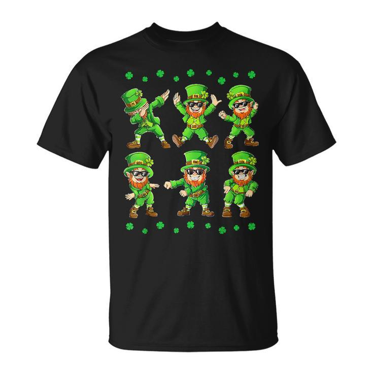Dancing Leprechauns St Patricks Day Shamrock Boys Girls Kids T-Shirt