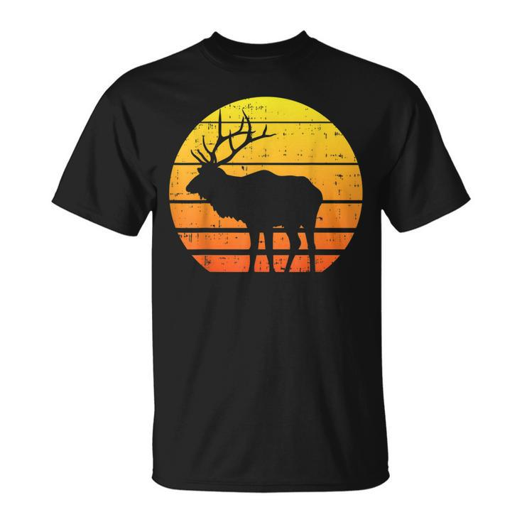 Deer Sunset Elk Buck Hunting Archery Hunter Archer T-shirt