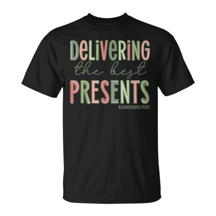 Delivering The Best Presents Xmas Labor And Delivery Nurse T-shirt