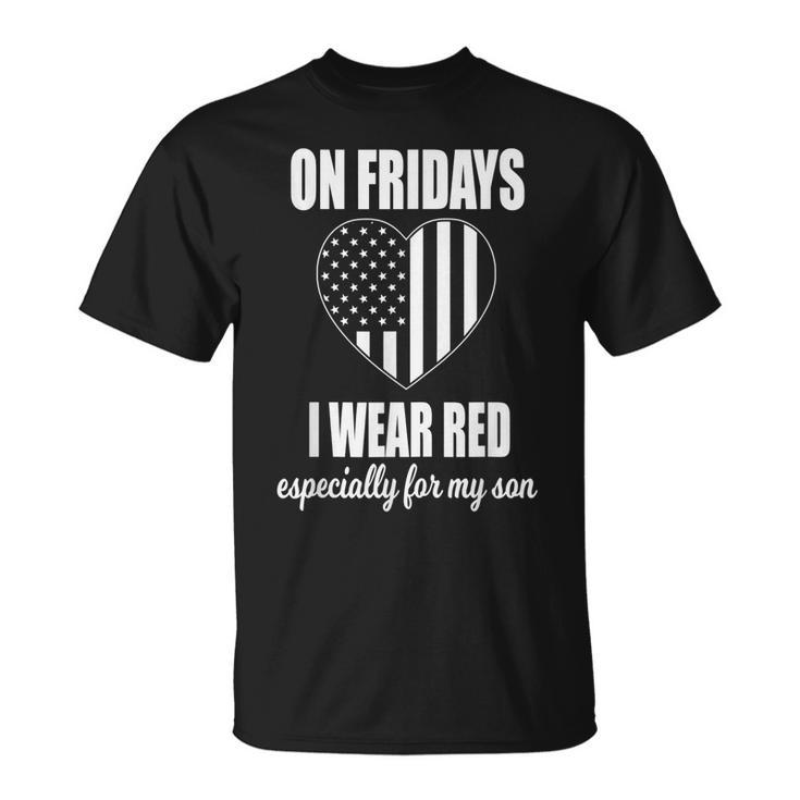 Deployed Son Design For Mom Red Friday Military Unisex T-Shirt