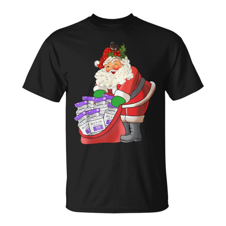 Derm Nurse Life Aesthetic Nurse Christmas Santa Claus T-shirt