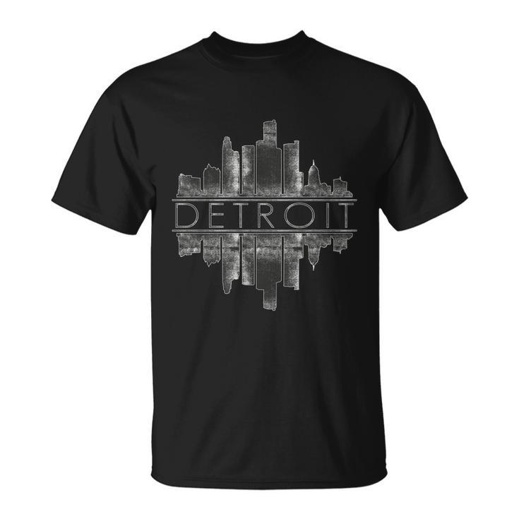 Detroit Mirrored Vintage Skyline T-shirt