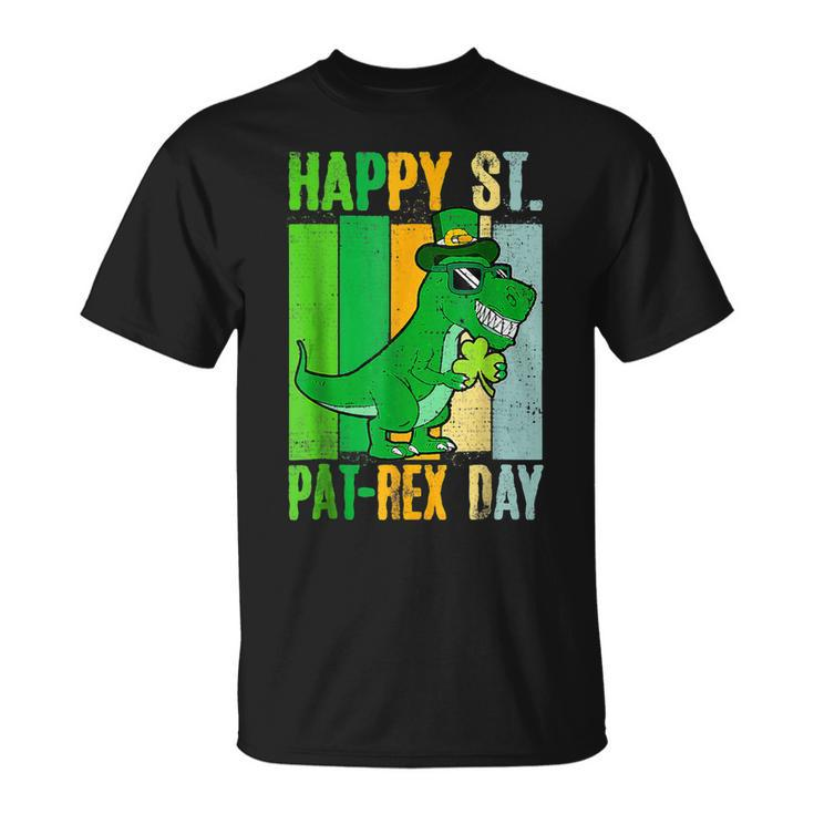 Dinosaur St Patricks Day St Pat Trex Day Lucky Saurus Boys T-Shirt