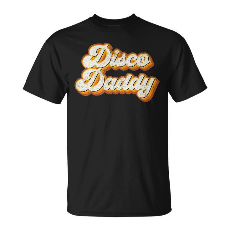 Mens Disco Daddy Retro Matching 60S 70S Party Costume Dad T-Shirt