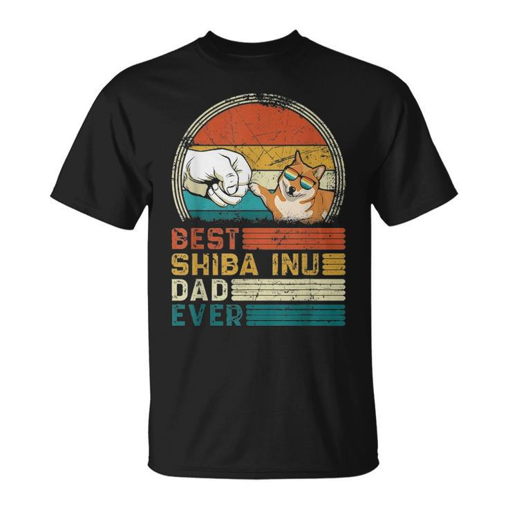 Distressed Best Shiba Inu Dad Ever Fathers Day Gift Unisex T-Shirt