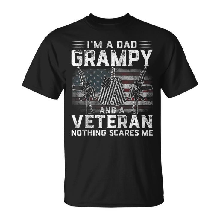 Distressed Im A Dad Grampy Veteran Fathers Day T-shirt