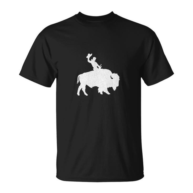 Distressed Guy On A Buffalo T-shirt