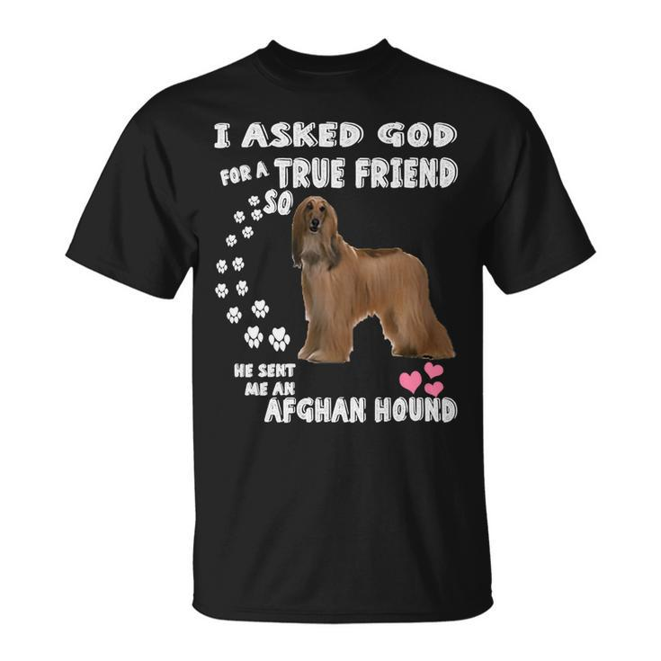 Dog Afghan Hound Gifts Afghan Hound Lovers Cute Afghan Hound Puppy Pet Unisex T-Shirt