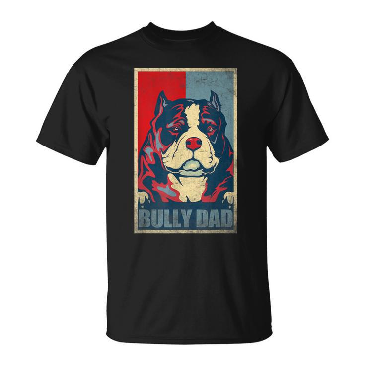 Dog Bully Dad Vintage American Bully Dad T-Shirt