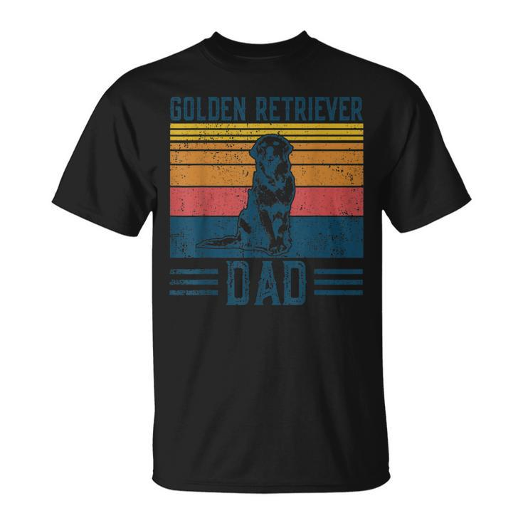 Dog Golden Dad Vintage Golden Retriever Dad T-shirt