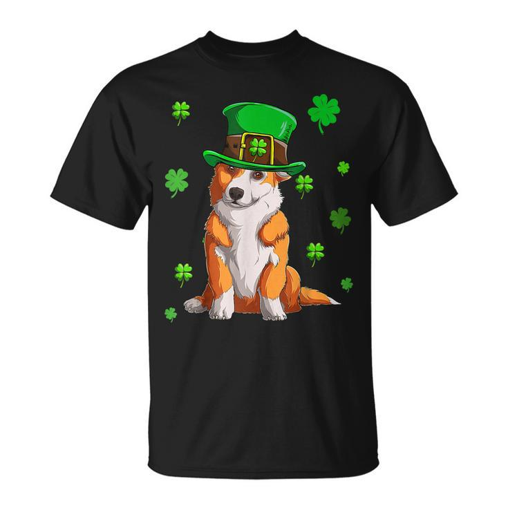 Dog Lovers Cute Corgi St Patricks Day Shamrock Lucky T-shirt
