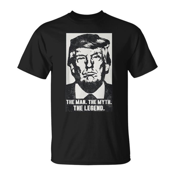 Donald Trump The Man Myth Legend 2023 2024 Hot Photo Unisex T-Shirt