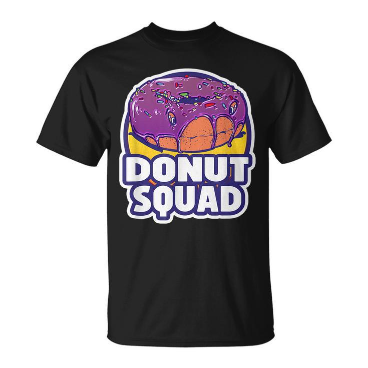 Donut Squad Retro Funny Baked Fried Donuts Party Unisex T-Shirt