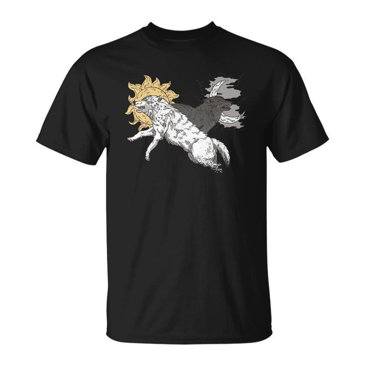 Double Wolf Moon Sun T-shirt