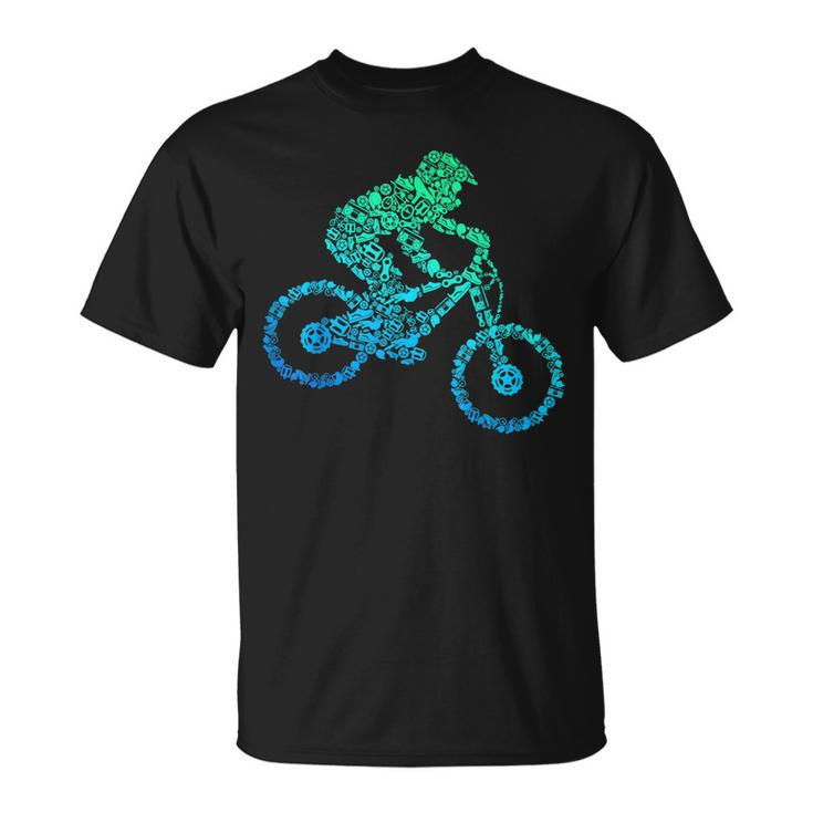 Downhill Mountainbike Biker Mtb Jungen Kinder T-Shirt