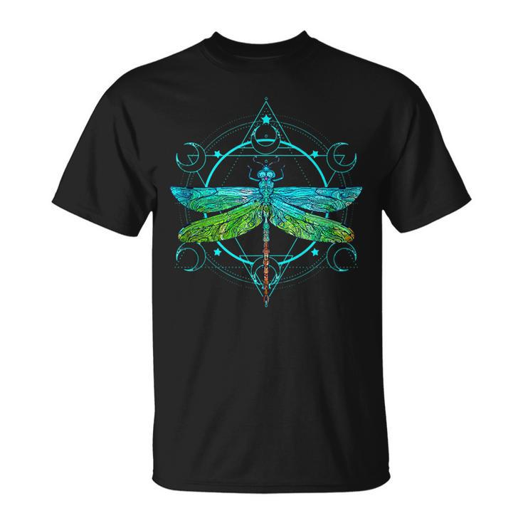 Dragon Fly Insect Nature Geometric Lover T-Shirt