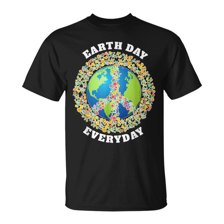 Earth Day Everyday Peace Symbol Environmental Earth Day  Unisex T-Shirt