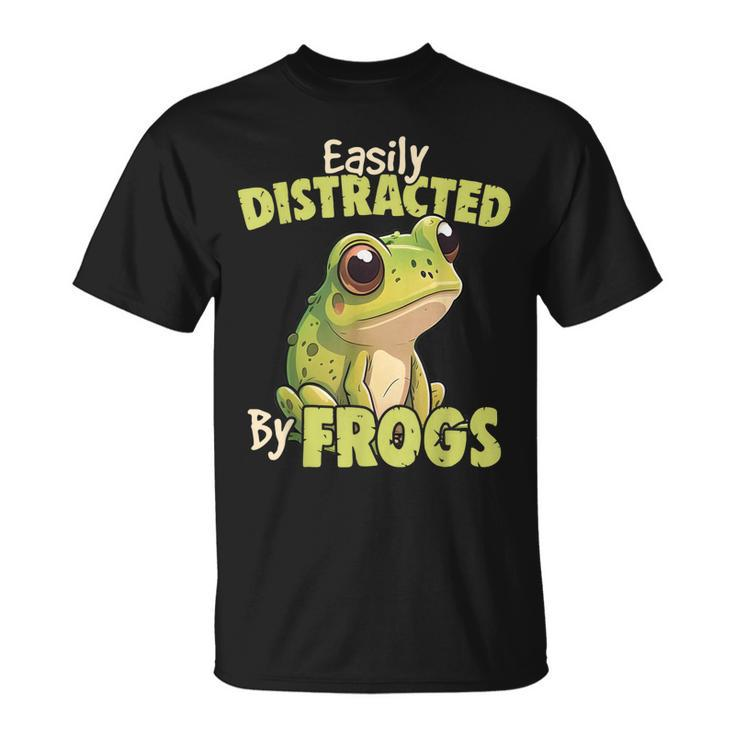 Easily Distracted By Frogs - Frog Lover  Unisex T-Shirt