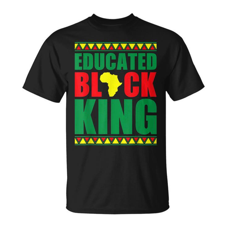Educated Black King African American Melanin Black History T-Shirt