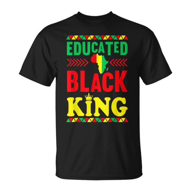 Educated Black King African American Melanin Black History V2 T-Shirt