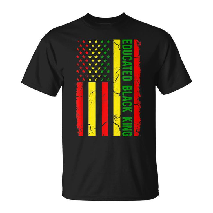 Educated Black King African American Melanin Black History V3 T-Shirt
