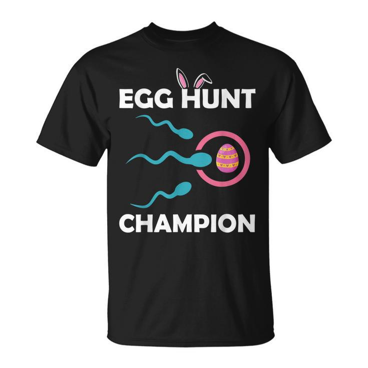 Egg Hunt Champion Funny Dad Easter Pregnancy Announcement  Unisex T-Shirt