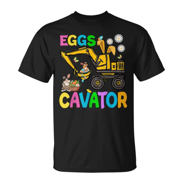 Eggs Cavator Happy Easter Excavator Hunting Egg Kids Funny Unisex T-Shirt