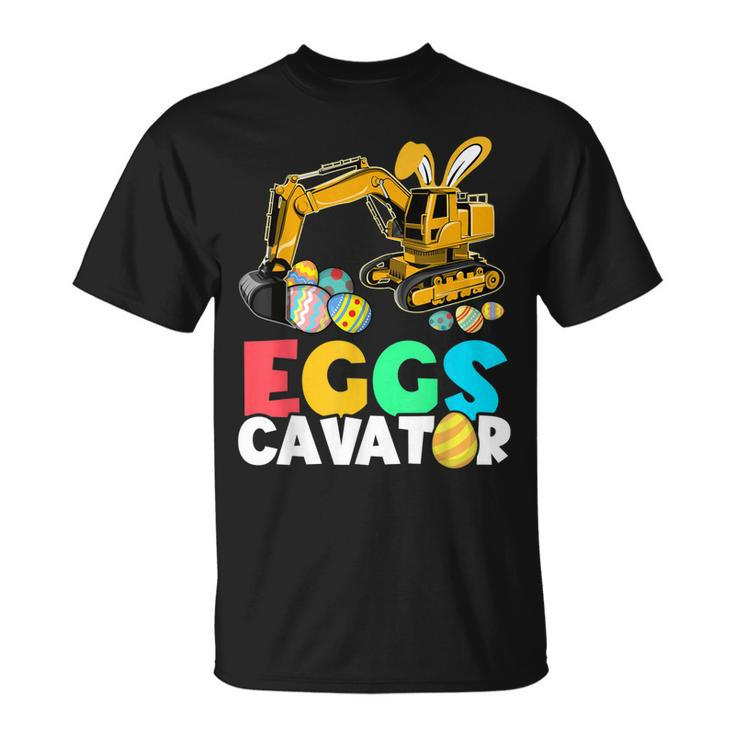 Eggscavator Happy Easter Funny Excavator Hunting Egg Boys  Unisex T-Shirt