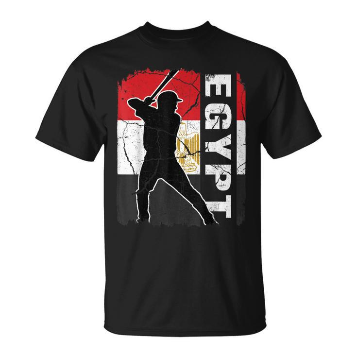 Egyptian Baseball Player Egypt Flag Baseball Fans  Unisex T-Shirt