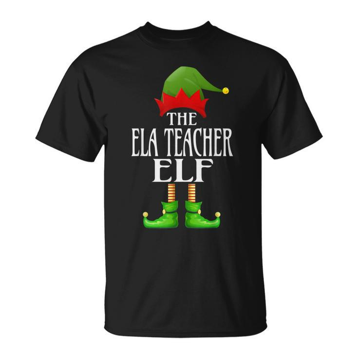 Ela Teacher Elf Xmas Family Matching Group Christmas T-shirt