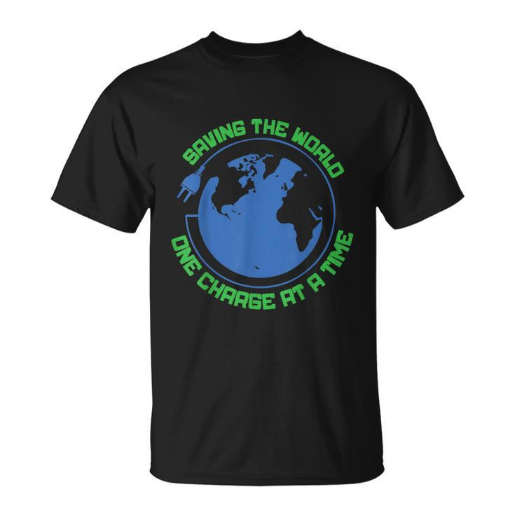 Electric Mobility Car Driver Environmental Protection World Unisex T-Shirt
