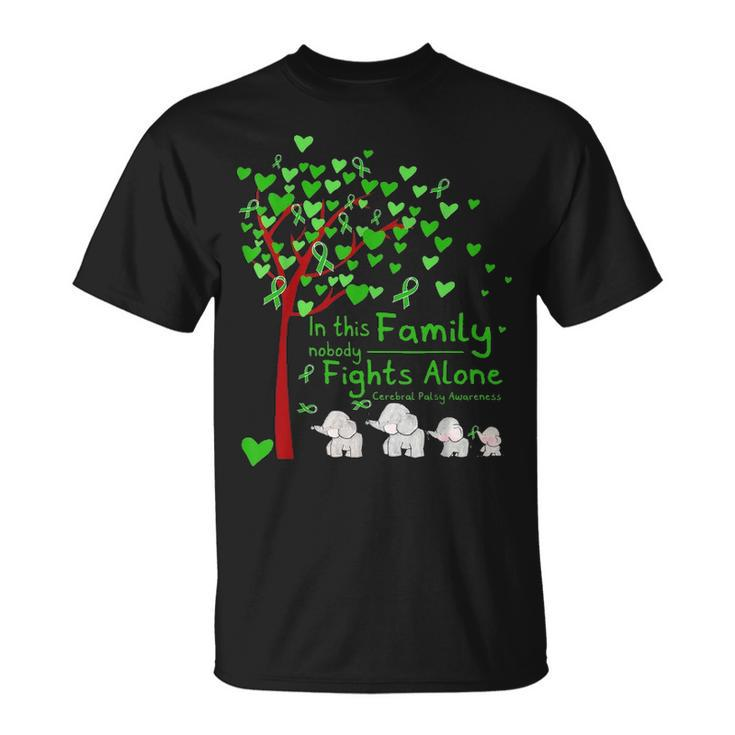 Elephant Nobody Fights Alone Cerebral Palsy Awareness Gift Unisex T-Shirt