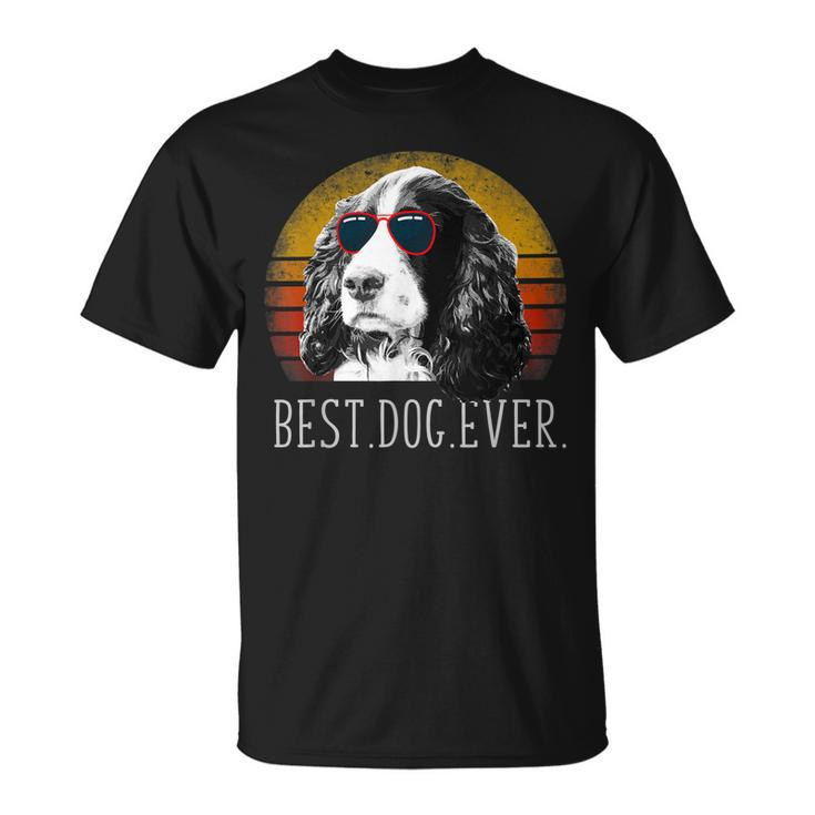 English Springer Spaniel Retro Best Dog Lover Ever T-Shirt