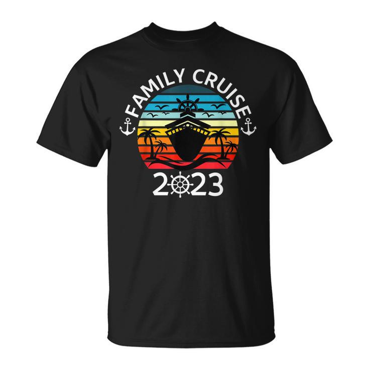 Family Cruise 2023 Vacation Funny Party Trip Ship 2023  Unisex T-Shirt