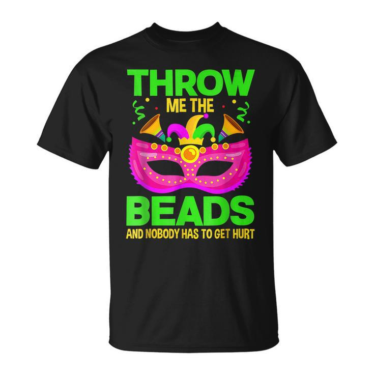Fat Tuesdays Throw Me The Beads Mardi Gras New Orleans T-Shirt