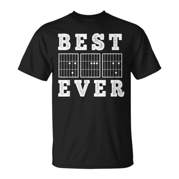 Fathers Day Gifts For Guitarist Guitar Chord Best Dad Ever Gift For Mens Unisex T-Shirt