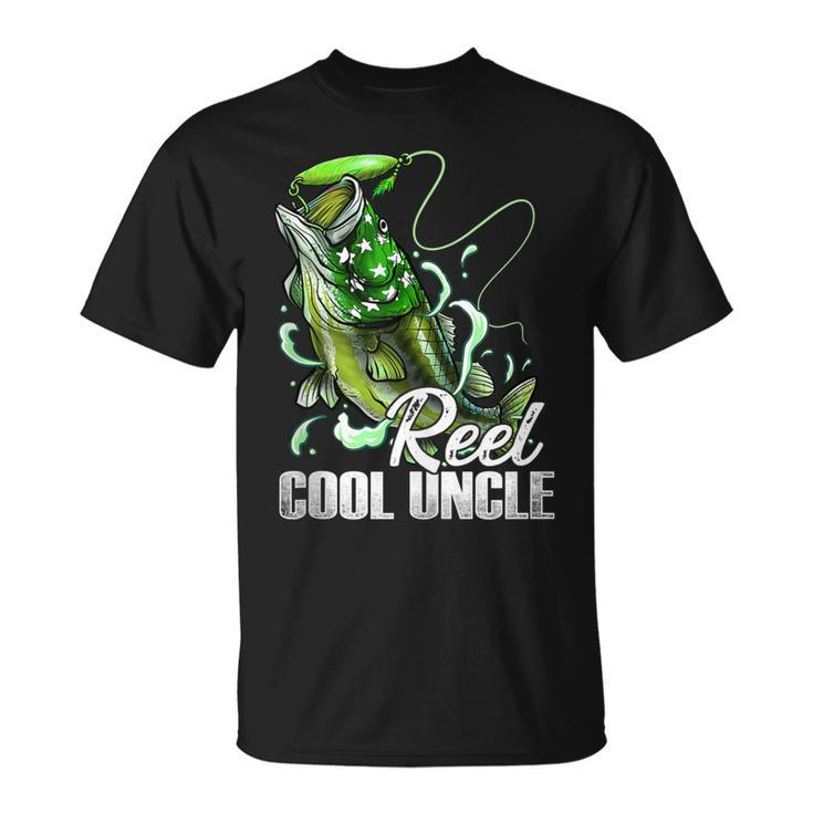 Fathers Day Reel Cool Uncle Fishing Dad Daddy Fathers T-shirt