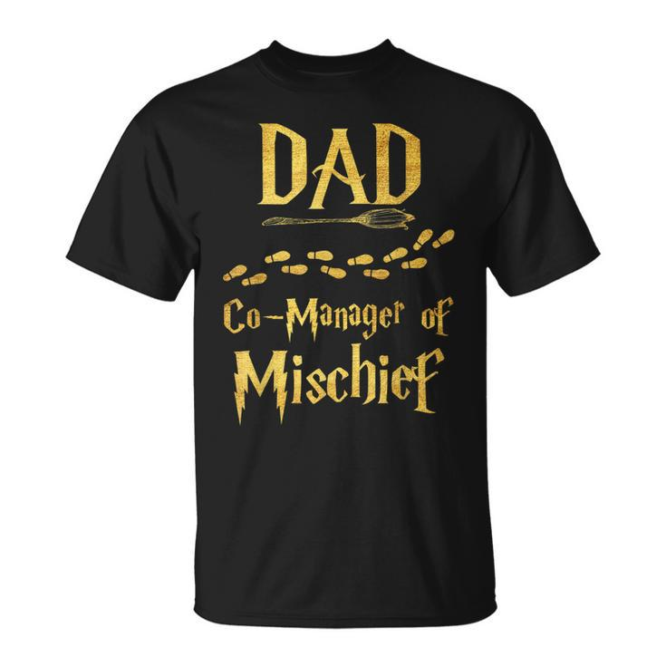 Fbmagical Dad Manager Of Mischief Birthday Family Matching Unisex T-Shirt