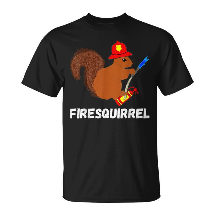 Firefighter Squirrel Fire Fighter Rodent Fireman T-Shirt