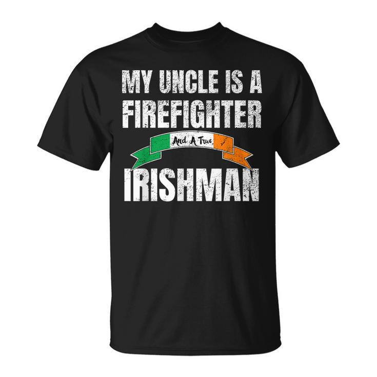 Firefighter St Paddy True Irishman Best Uncle Gift Unisex T-Shirt
